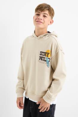 Skateboard und Kaktus - Hoodie