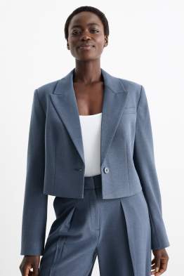 Blazer crop - regular fit - structurat