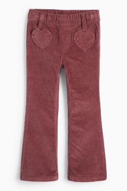 Inimă - pantaloni din catifea reiată