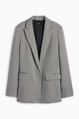 Blazer lung - regular fit - în carouri