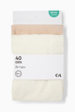 Multipack 2 perechi - floare - dresuri - 40 DEN