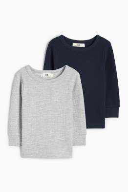 Multipack 2 buc. - tricou cu mânecă lungă termoizolant - structurat