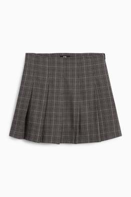 Fustă-pantalon scurtă - în carouri