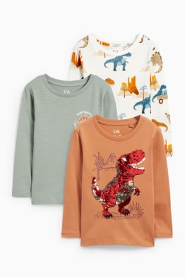 Multipack 3 buc. - Dino - tricou cu mânecă lungă