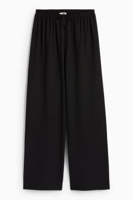 Pantaloni din jerseu - talie medie - wide leg - structurați