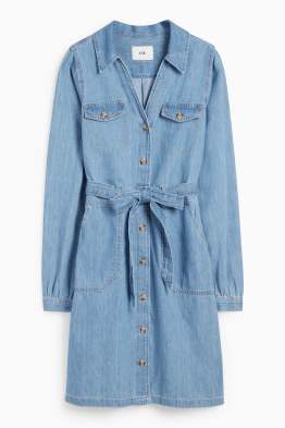 Rochie tip bluză din denim