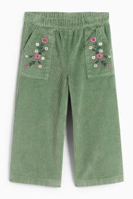 Floare - pantaloni din catifea reiată