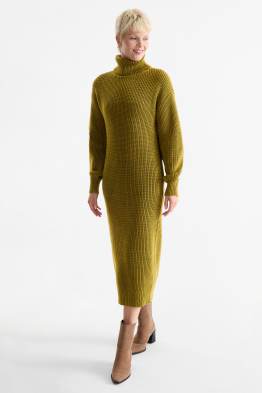 Rochie din tricot - straight fit - reiată