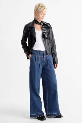 Wide leg jeans - talie medie