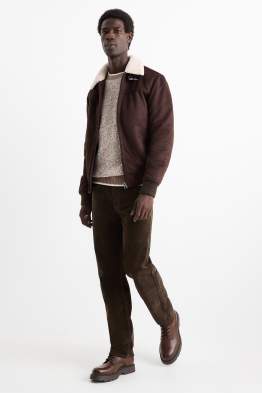 Pantaloni din catifea reiată - regular fit