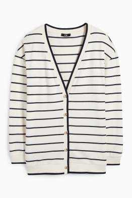 Cardigan tricotat - cu dungi