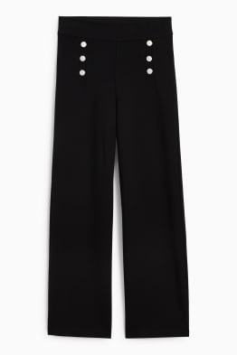 Pantaloni din jerseu - talie înaltă - wide leg