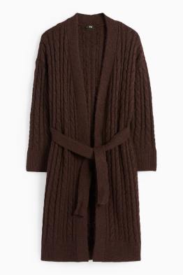 Cardigan tricotat - cu torsade