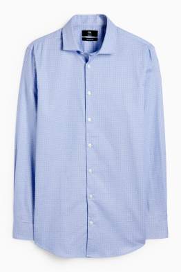 Cămașă office - slim fit - guler italian - în carouri