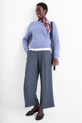 Pantaloni de stofă - talie medie - straight fit