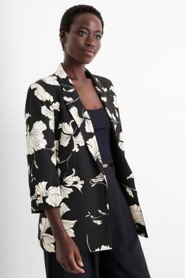 Blazer office - relaxed fit - cu flori