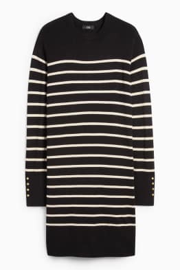 Rochie din tricot fin - straight fit - cu dungi