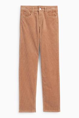 Cordhose - High Waist - Straight Fit - LYCRA®