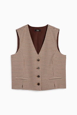 Vestă office - regular fit - în carouri