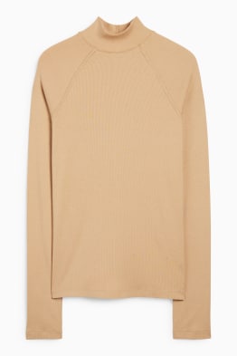 Long sleeve top - slim fit - ribbed