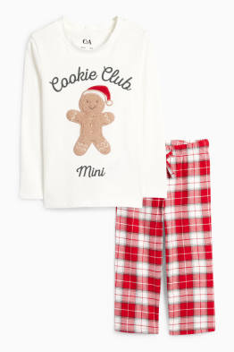 Mini Me - turtă dulce - pijama pentru copii, cu motive de Crăciun - 2 piese