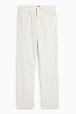 Cordhose - High Waist - Straight Fit - LYCRA®