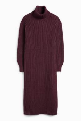 Rochie din tricot - straight fit - reiată