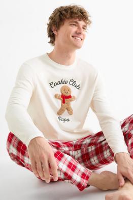 Mini Me - pijama pentru bărbați cu pantaloni din flanel, cu motive de Crăciun