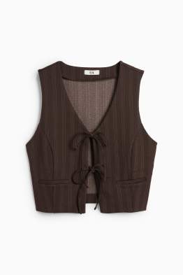 Vestă - cambrată - dungi fine