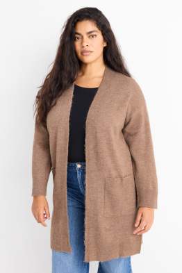 Cardigan tricotat lung