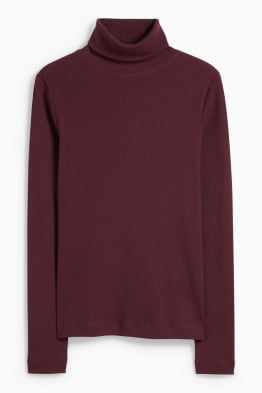 Rollkragenshirt - gerippt