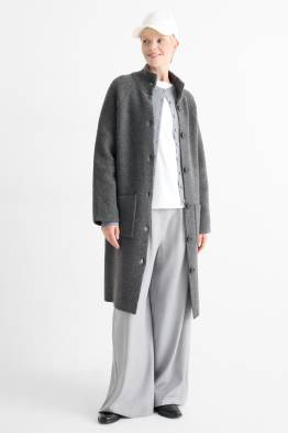 Cardigan tricotat lung
