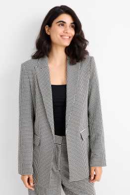 Blazer lung - regular fit - în carouri