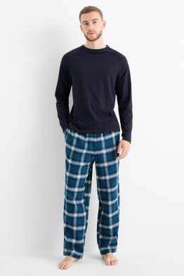 Pijama cu pantaloni din flanel