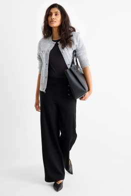 Pantaloni din jerseu - talie înaltă - wide leg