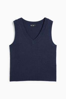 Vestă pulover cu conținut de cașmir - amestec de lână