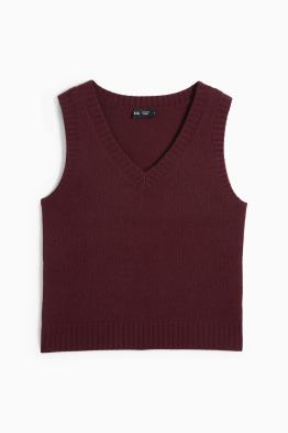 Vestă pulover cu conținut de cașmir - amestec de lână