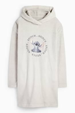 Cămașă de noapte din fleece cu glugă - Lilo & Stitch