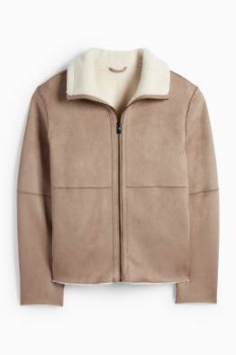 Geacă din piele shearling sintetică - imitație de piele întoarsă