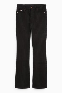 Bootcut jeans - talie medie - dungi fine