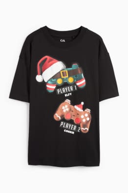Gaming - tricou cu mânecă scurtă cu motive de Crăciun