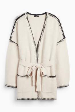 Cardigan tricotat lung