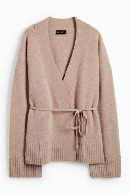 Gilet en maille avec teneur en cachemire - laine mélangée