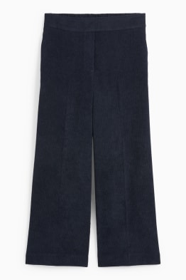 Pantaloni din catifea reiată - talie medie - wide leg