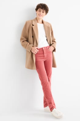 Cordhose - High Waist - Straight Fit - LYCRA®