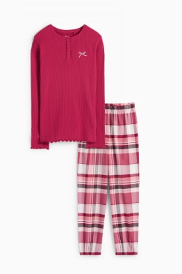 Fundă - pijama cu pantaloni din flanel - 2 piese