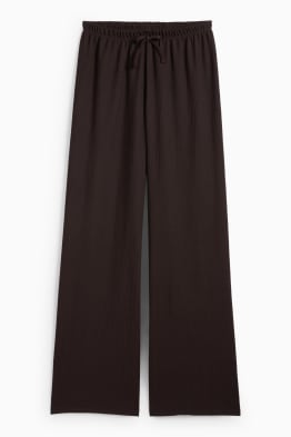 Pantaloni din jerseu - talie medie - wide leg - structurați