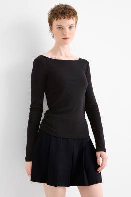 Tricou cu mânecă lungă - slim fit