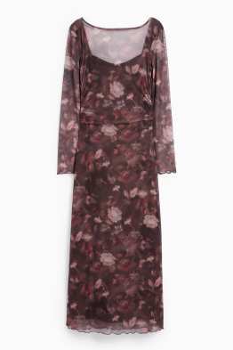 Rochie din plasă - cu flori