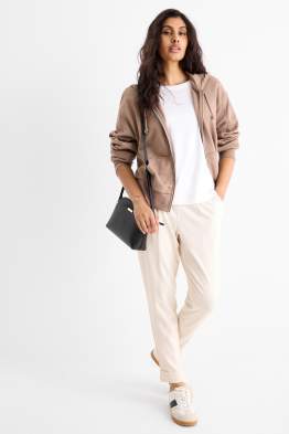 Pantaloni din jerseu - talie medie - tapered fit